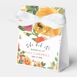 Caja Para Regalos Floral acuática rosa y melocotón