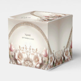 Caja Para Regalos Floral and Pearl Embellishments Favor Box