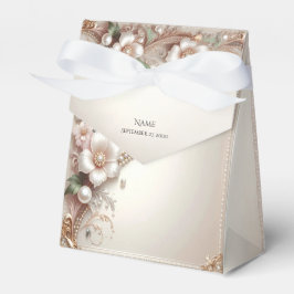 Caja Para Regalos Floral and Pearl Embellishments Favor Box