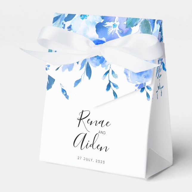 Caja Para Regalos Floral azul (Front Side)