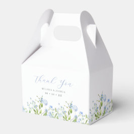 Caja Para Regalos Floral azul acuarela Gracias Boda