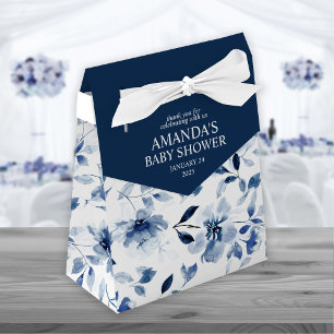 Caja Para Regalos Floral azul húmeda y marina