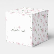 Floral Baby Girl Favor Box