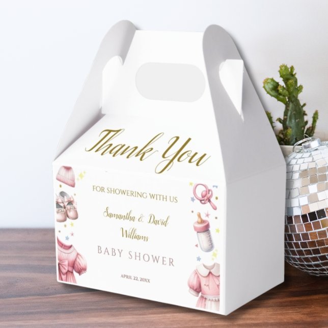 Caja Para Regalos Floral Baby Shower rosa vivo (Subido por el creador)