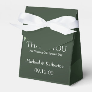 Caja Para Regalos Floral Blanca personalizado Y Verde Esmeralda Grac