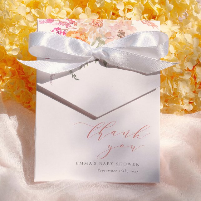 Caja Para Regalos Floral Bloom Spring Girl Baby Shower Thank You (Subido por el creador)