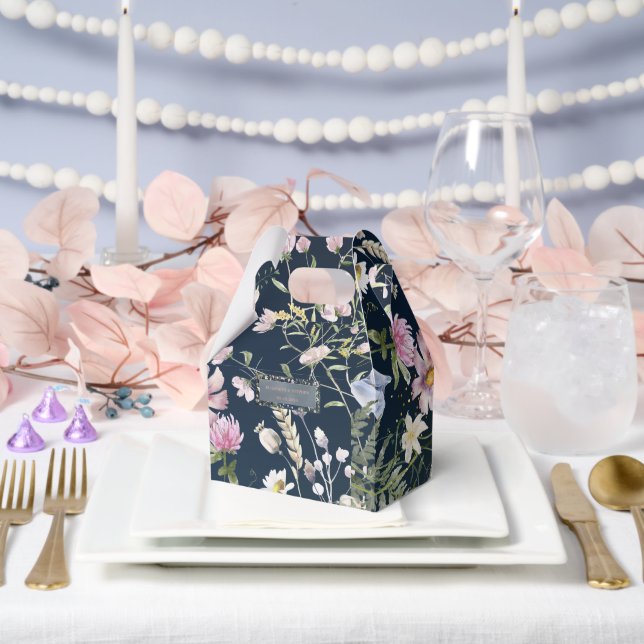 Caja Para Regalos Floral Blue Garden Wedding (Boda)