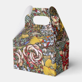 Caja Para Regalos Floral botánica de vidrio templado