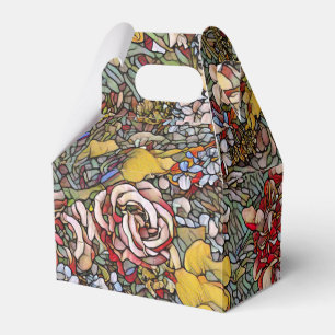 Caja Para Regalos Floral botánica de vidrio templado