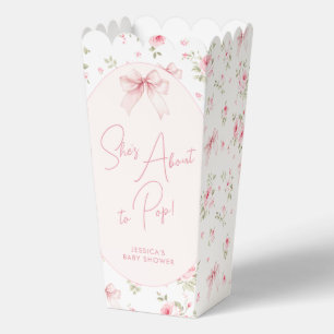 Caja Para Regalos Floral Bow gira en torno al palomitas de Baby Show