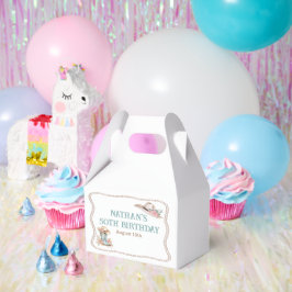 Caja Para Regalos Floral Cowgirl Boots and Hat Birthday