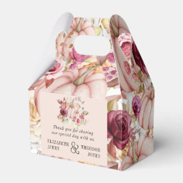 Caja Para Regalos Floral de borgoña rosa rosa de otoño personalizada