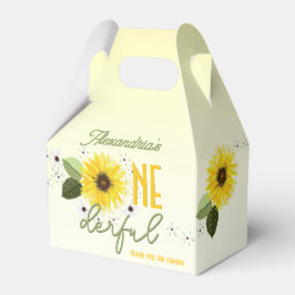 Caja Para Regalos Floral de girasol