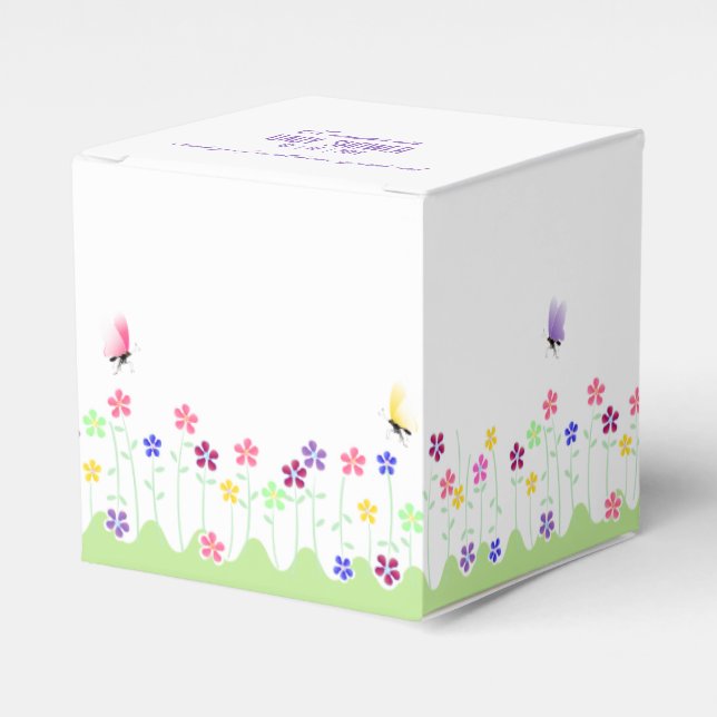 Caja Para Regalos Floral de primavera simple (Costado Anverso)