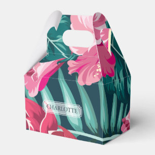 Caja Para Regalos Floral de verano exótica personalizada