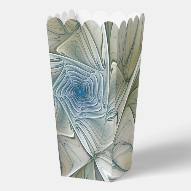 Caja Para Regalos Floral Dream Pattern Abstract Blue Khaki Fractal (Anverso)