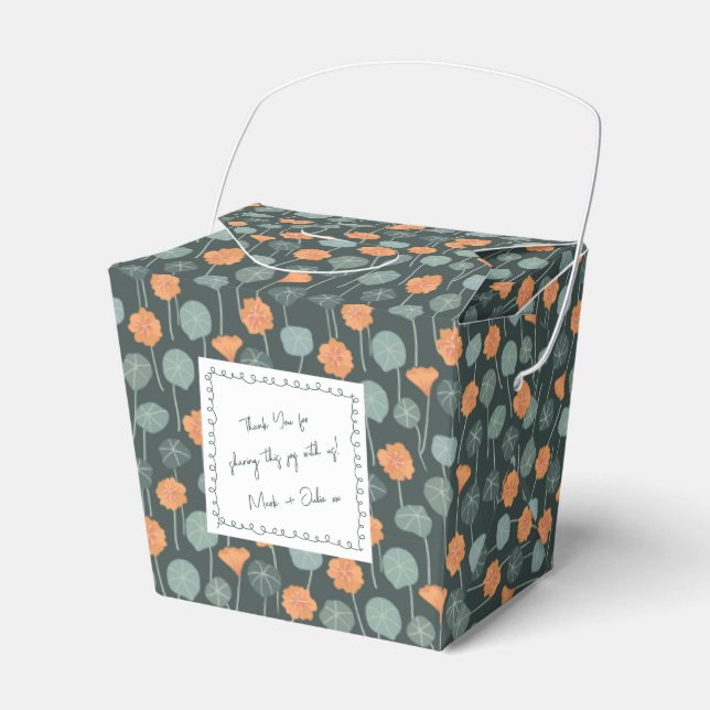 Caja Para Regalos Floral Favor Box with Custom Hand-Drawn Note (Front Side)