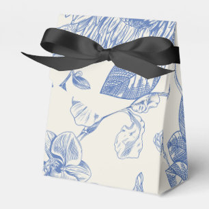 Caja Para Regalos Floral Floral Azul
