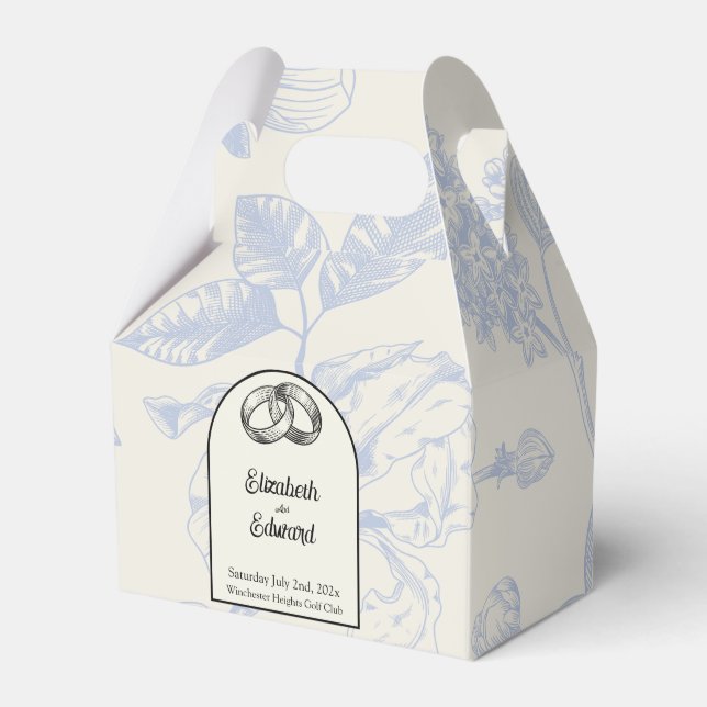 Caja Para Regalos Floral floral floral azul rica (Front Side)