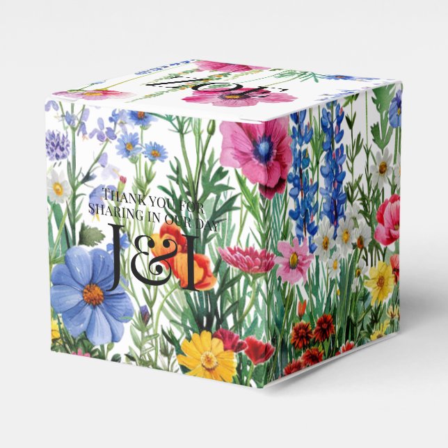 Caja Para Regalos Floral garden wedding (Costado Anverso)