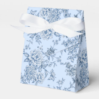 Caja Para Regalos Floral Japonés Azul