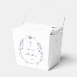 Caja Para Regalos Floral Lilac Lavender Wreath Baptism Take Out