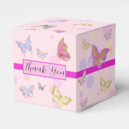 Caja Para Regalos Floral mariposa Jardín Cinta Cinta Cofer
