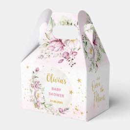 Caja Para Regalos Floral Moon Pink Baby Shower