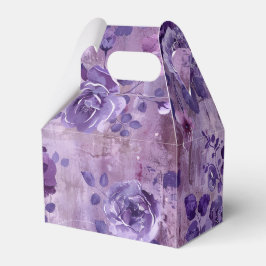 Caja Para Regalos Floral Morado Suave