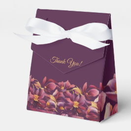 Caja Para Regalos Floral púrpura