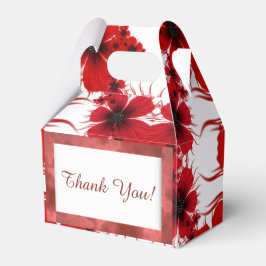 Caja Para Regalos Floral roja