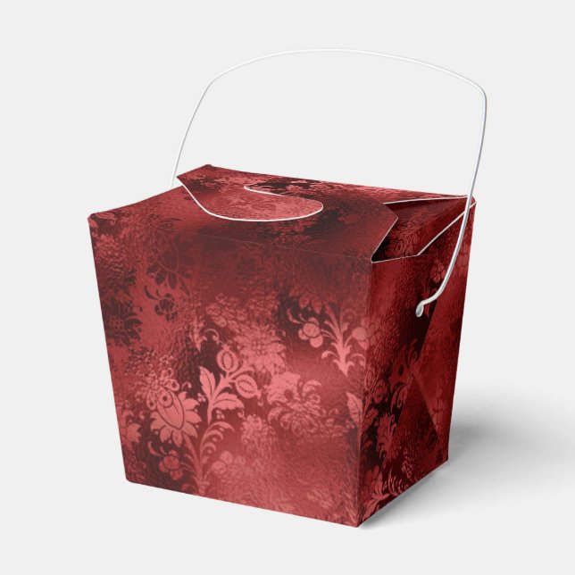 Caja Para Regalos Floral roja (Front Side)
