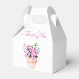 Caja Para Regalos Floral Rosa Gracias Primavera De Flor Acuática