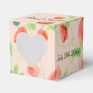 Caja Para Regalos Floral rosa pastel
