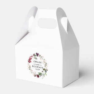 Caja Para Regalos Floral rosa roja y Rubor