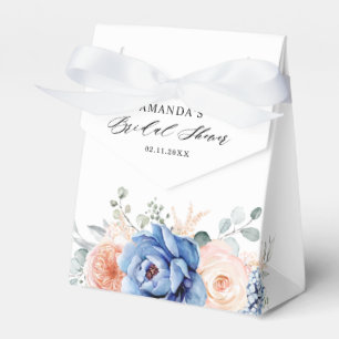 Caja Para Regalos Floral rosa Rubor con pizarra azul turbia