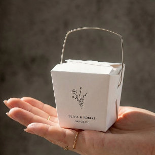 Caja Para Regalos Floral Rustic Simple Wedding Personalizado