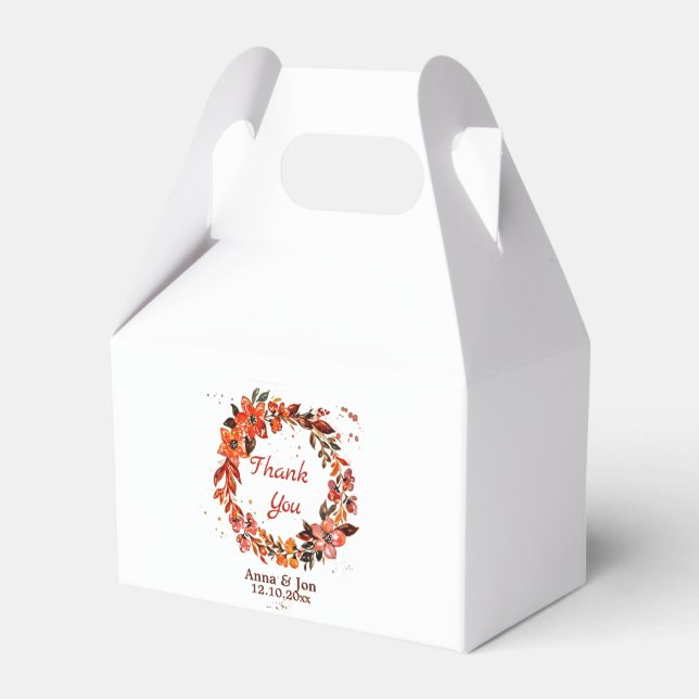 Caja Para Regalos Floral rústica otoñal (Front Side)