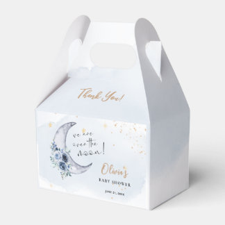 Caja Para Regalos Floral sobre el Baby Shower de la Luna