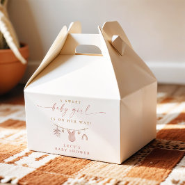 Caja Para Regalos Floral Sweet Baby Girl Clothesline Baby Shower