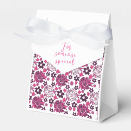 Caja Para Regalos Floral única en rosa/blanco