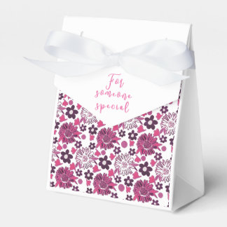 Caja Para Regalos Floral única en rosa/blanco