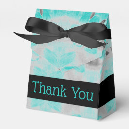 Caja Para Regalos Floral verde azulada Con Boda Gris