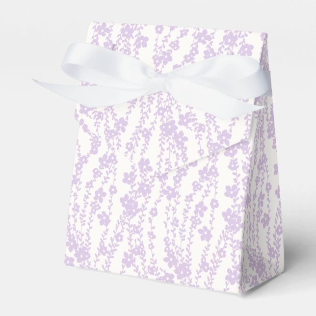 Caja Para Regalos Floral Vines (Ivory - Lavender) (Front Side)