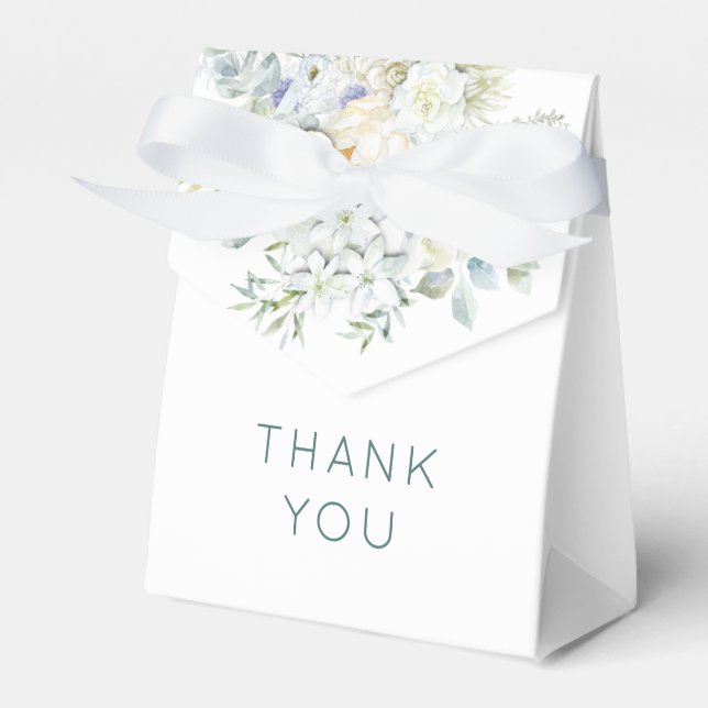 Caja Para Regalos Florals Eucalyptus Greenery Names Date Boda (Front Side)