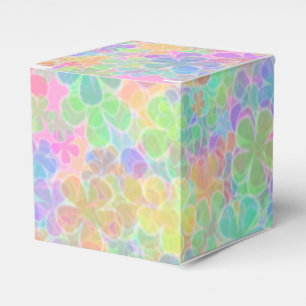 Caja Para Regalos Flores abstractas coloridas elegante plantilla mod