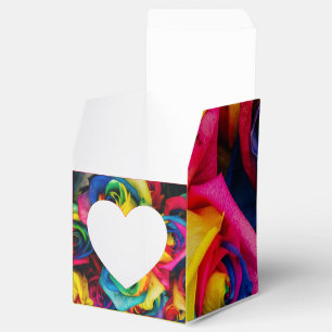 Caja Para Regalos Flores arcoiris