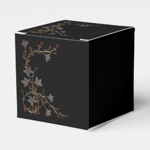 Caja Para Regalos Flores Art Déco sobre negro