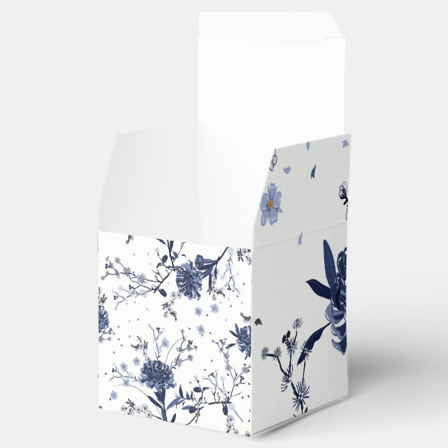Caja Para Regalos Flores azules (Abierto)
