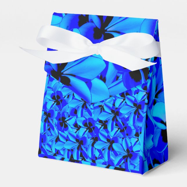 Caja Para Regalos Flores azules de Frangipani, (Front Side)